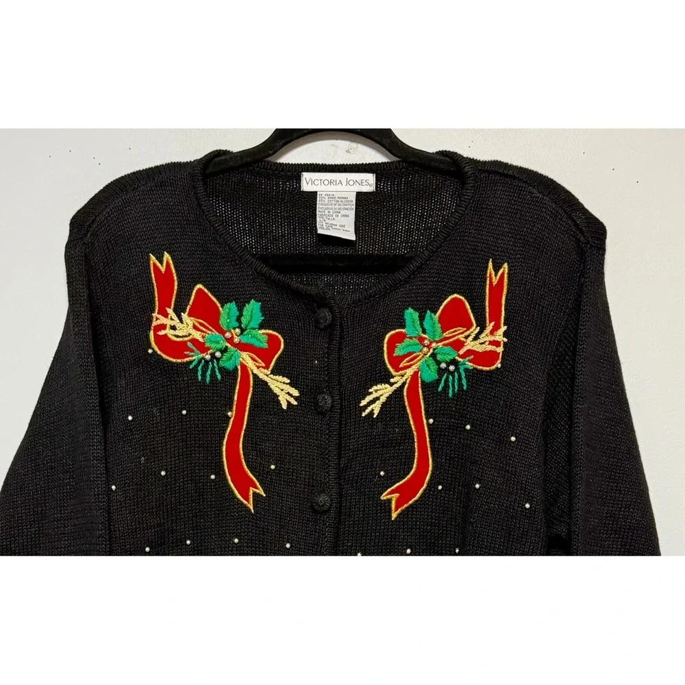 Victoria Jones Holidaycore Festive Cardigan Women Size Large Coquette Christmas